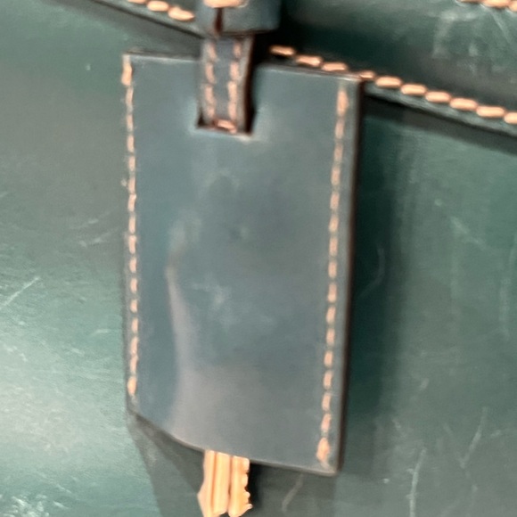 GUCCI Green Leather Satchel With Lock & Key - Picture 9 of 14